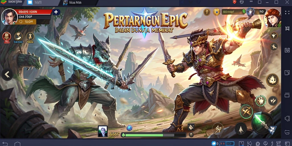 Screenshot gameplay 666F menunjukkan pertarungan seru antar karakter.