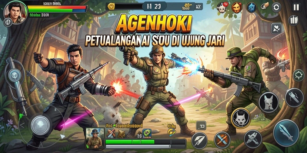 Screenshot dari gameplay seru di AGENHOKI.