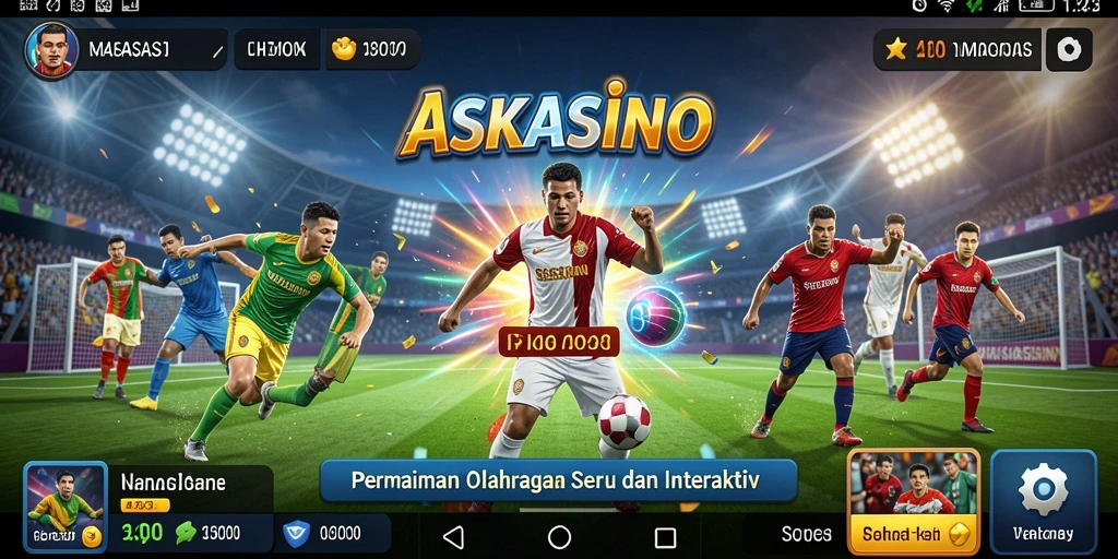 Tampilan gameplay menarik dari ASKASINO dengan berbagai pilihan olahraga.