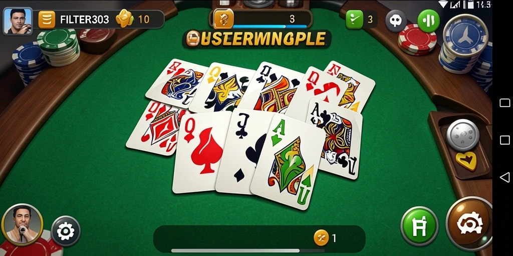 Tampilan screenshot menunjukkan keseruan permainan Gaple di FILTER303.