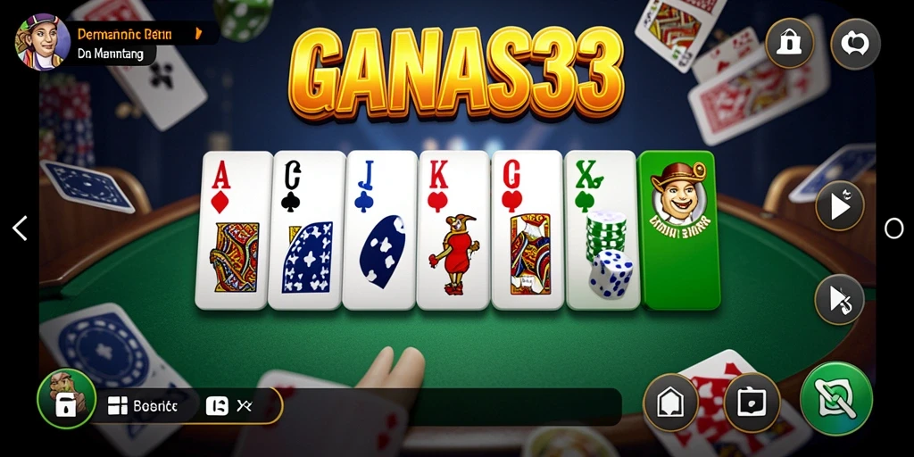 Tampilan gameplay seru dalam GANAS33 dengan interaksi domino.