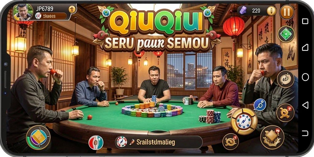 Tangkapan layar gameplay menarik QiuQiu di JP6789.