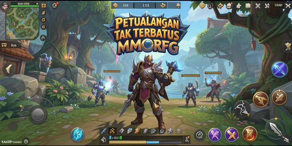 Tampilan gameplay seru di dunia KAKRP MMORPG.