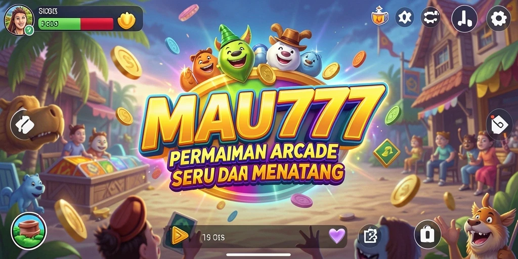 Screenshot MAU777 menampilkan aksi gameplay permainan arcade yang mendebarkan.