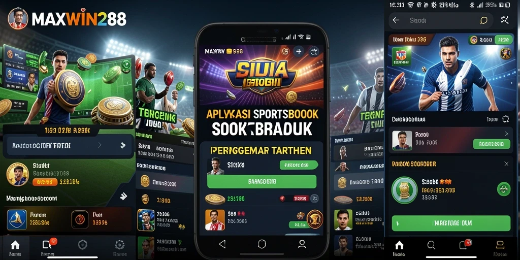Tampilan antarmuka MAXWIN288 yang modern dan interaktif untuk taruhan olahraga.