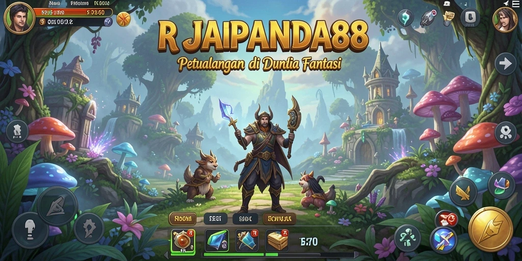Tampilan menakjubkan dari gameplay petualangan RAJAPANDA88.