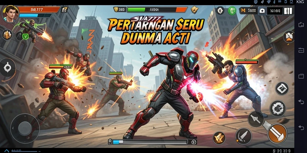 Screenshot utama SIA777 menampilkan aksi gameplay yang memukau.